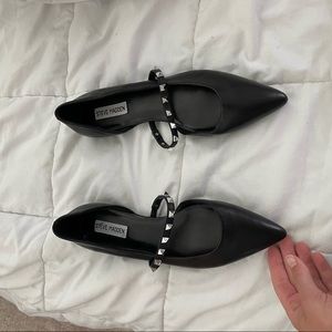 Black Steve Madden Flats with studs